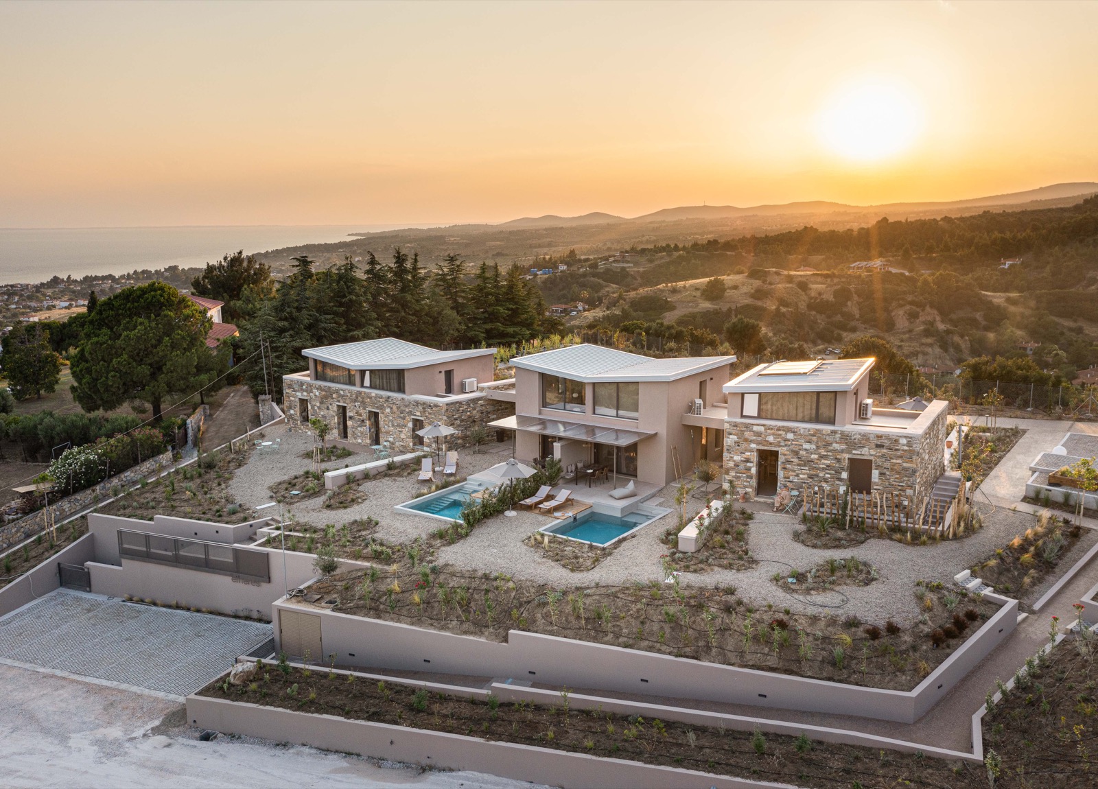 etheres - Nikiti villas sunset
